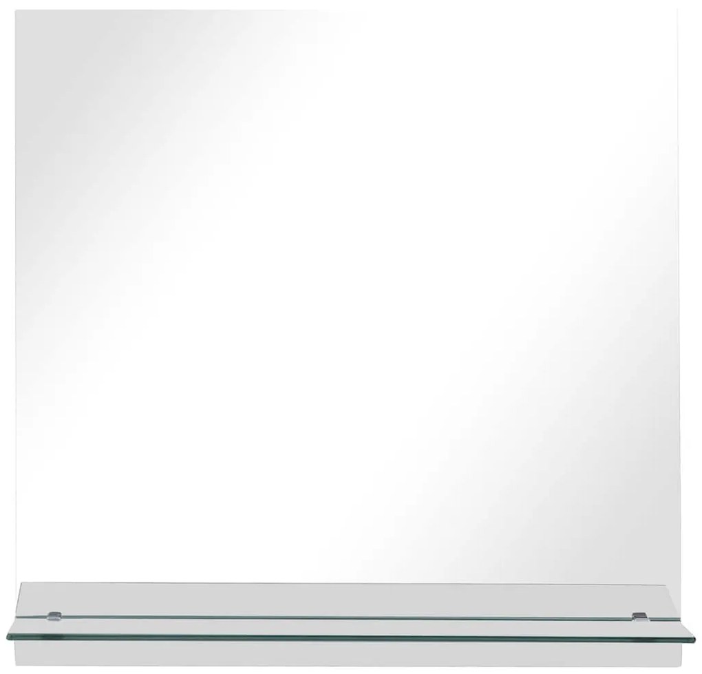 edzett üveg falitükör polccal 60 x 60 cm