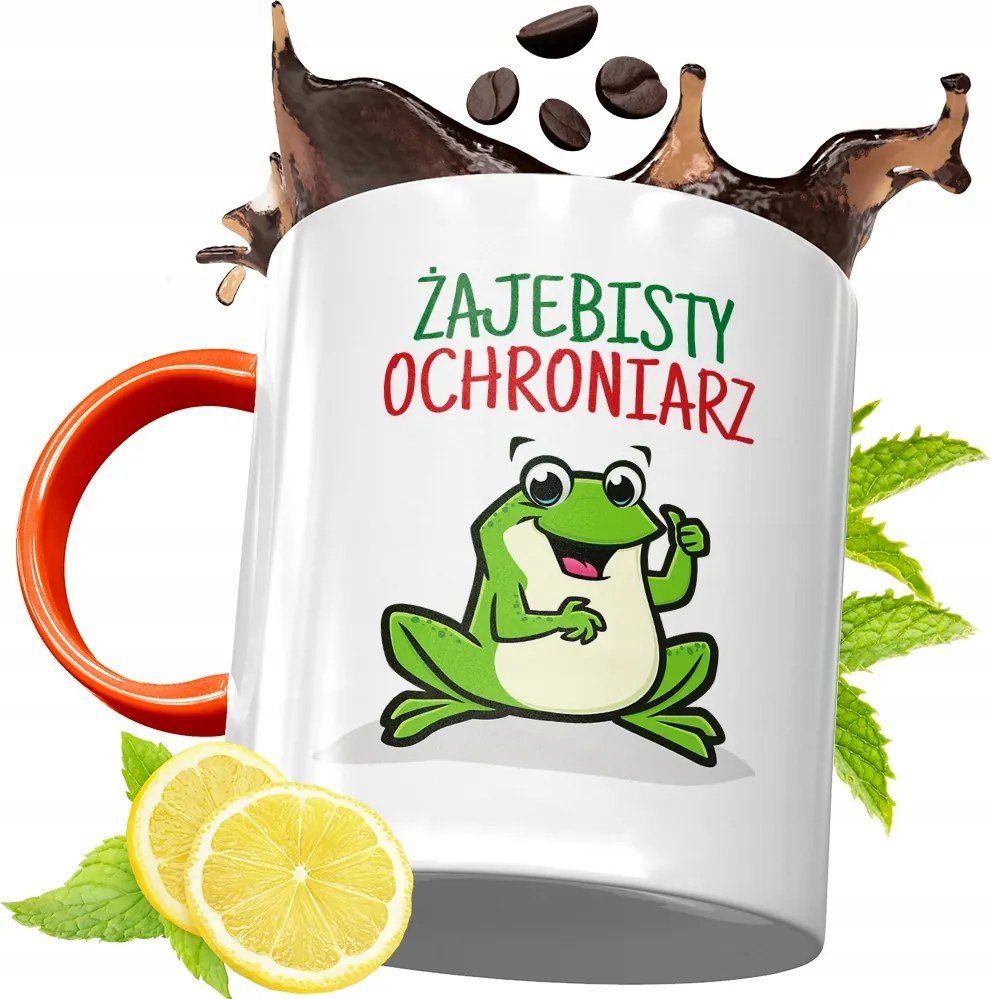 Narancssárga Bögre Biztonsági Őrnek Ajándék fényképes nyomtatással