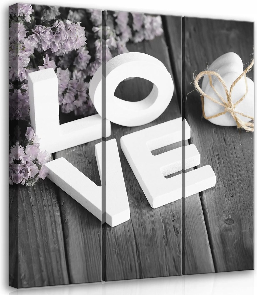 Vászonkép 90x100 Szerelem Szív Érzékenység Romantika Virágok Fa Természet halott