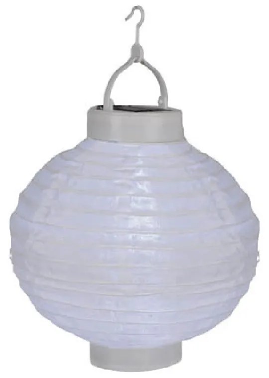 Fehér kültéri napelemes LED lampion, ø 20 cm - Star Trading
