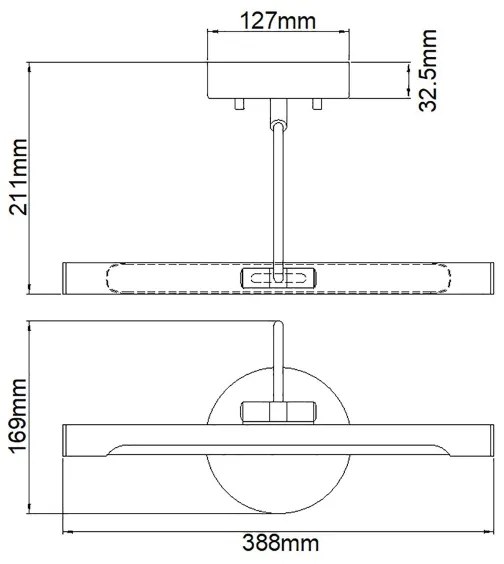 Elstead ALTON-PL-S-BB - LED Kép megvilágítás ALTON LED/6W/230V arany