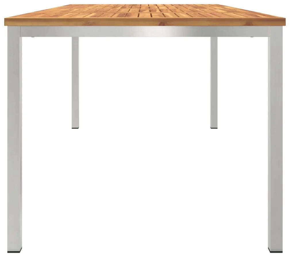 kültéri étkezőasztal 200x90x74,5 cm Tömör akácfából