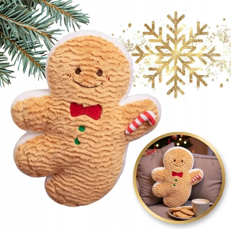 Ecarla Mézeskalács alakú párna gyönyörű 45 cm PDS17