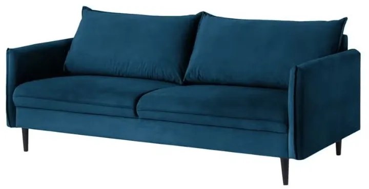 Sötétkék bársony kanapé 203 cm Juli – Ropez