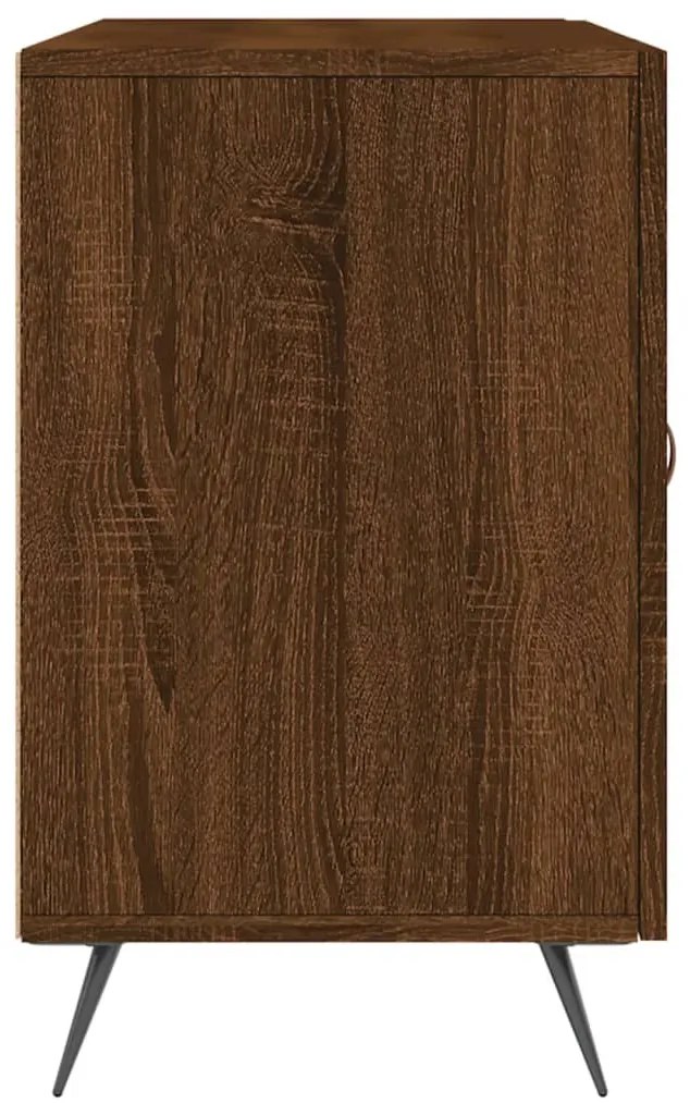 barna tölgyszínű szerelt fa tálalószekrény 100 x 36 x 60 cm