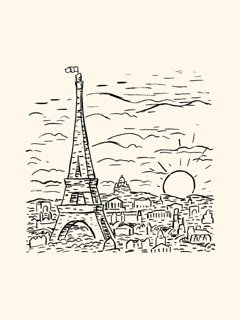 Fém poszter Fali dekoráció Paris art line