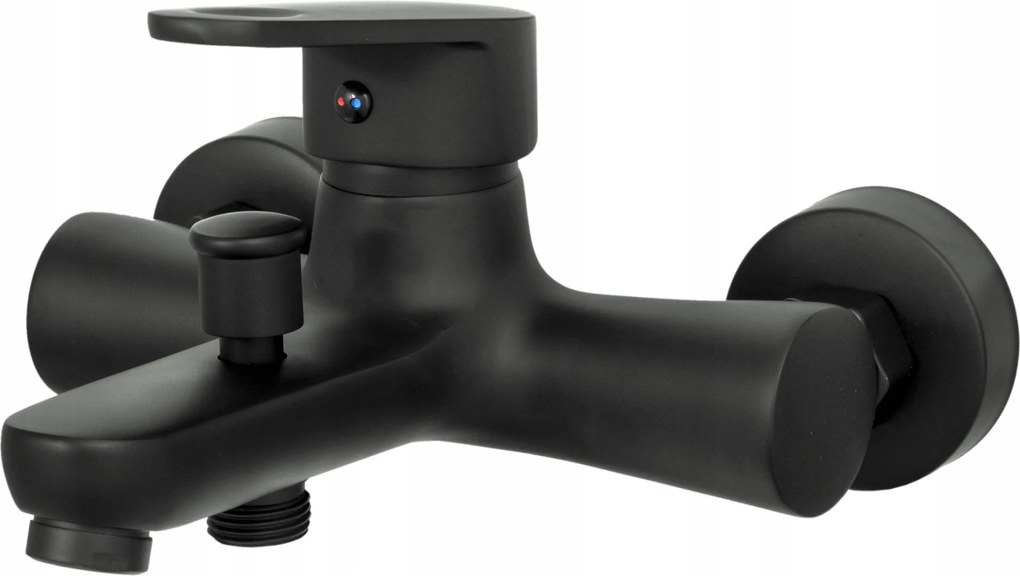 Cobi Fekete Kádtöltő Csaptelep Négyzet Alakú Kifolyócső Hosszú