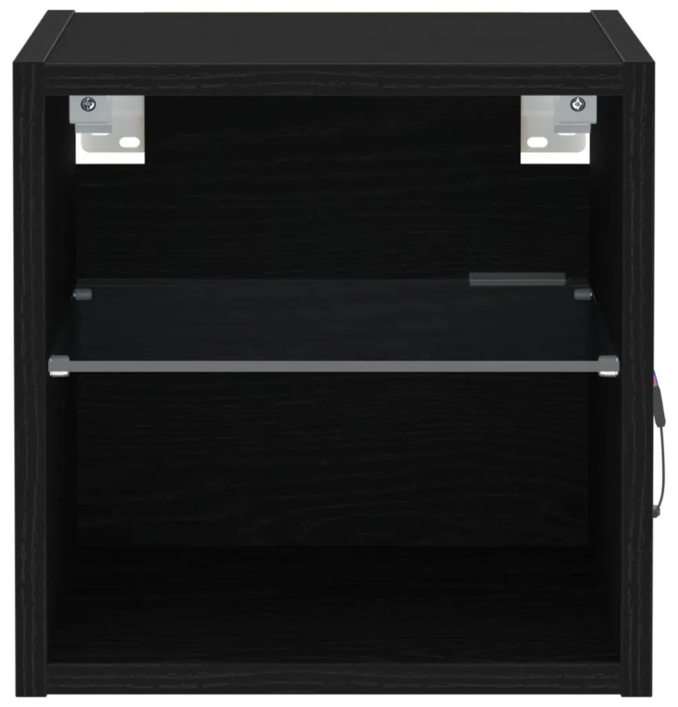 LED TV Szekrény Fekete Tölgy 30x28,5x30 cm Mérnöki Fa