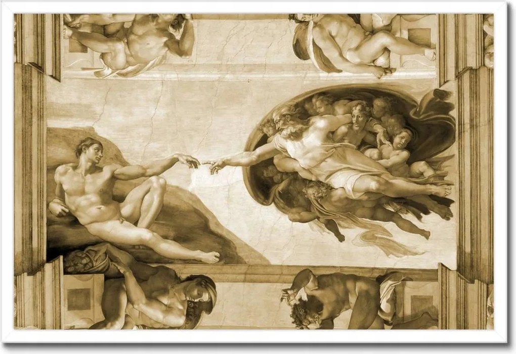 Poszterek keretben 60x40 Ádám teremtése