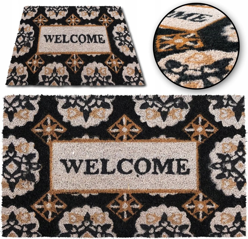 Lábtörlő Kültéri Szőnyeg Kókusz Cipőajtóhoz 35x60cm