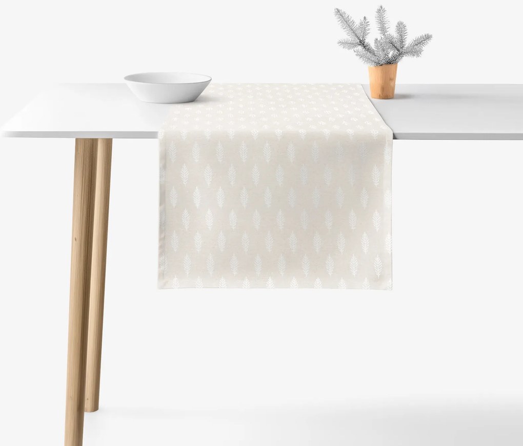 Goldea natura karácsonyi asztali futó - ágak természetes alapra 50x140 cm