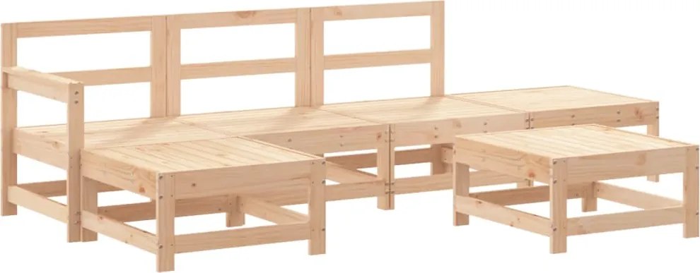 vidaXL 6 részes tömör fenyőfa kerti ülőgarnitúra