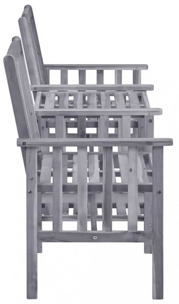 tömör akácfa kerti székek teázóasztallal 159 x 61 x 92 cm