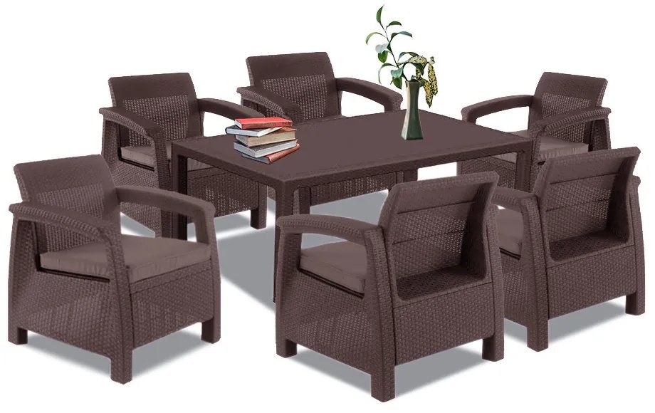 Corfu Big duo kerti bútor garnitúra melody asztallal