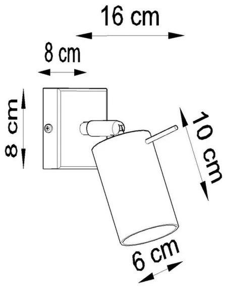 Sollux SL.0449 - Fali spotlámpa RING 1xGU10/10W/230V