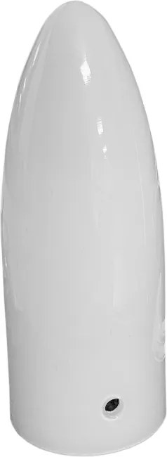 Bögrebúra kúp üveg fehér E14 csillár lámpákhoz csavarozható 3 lyuk