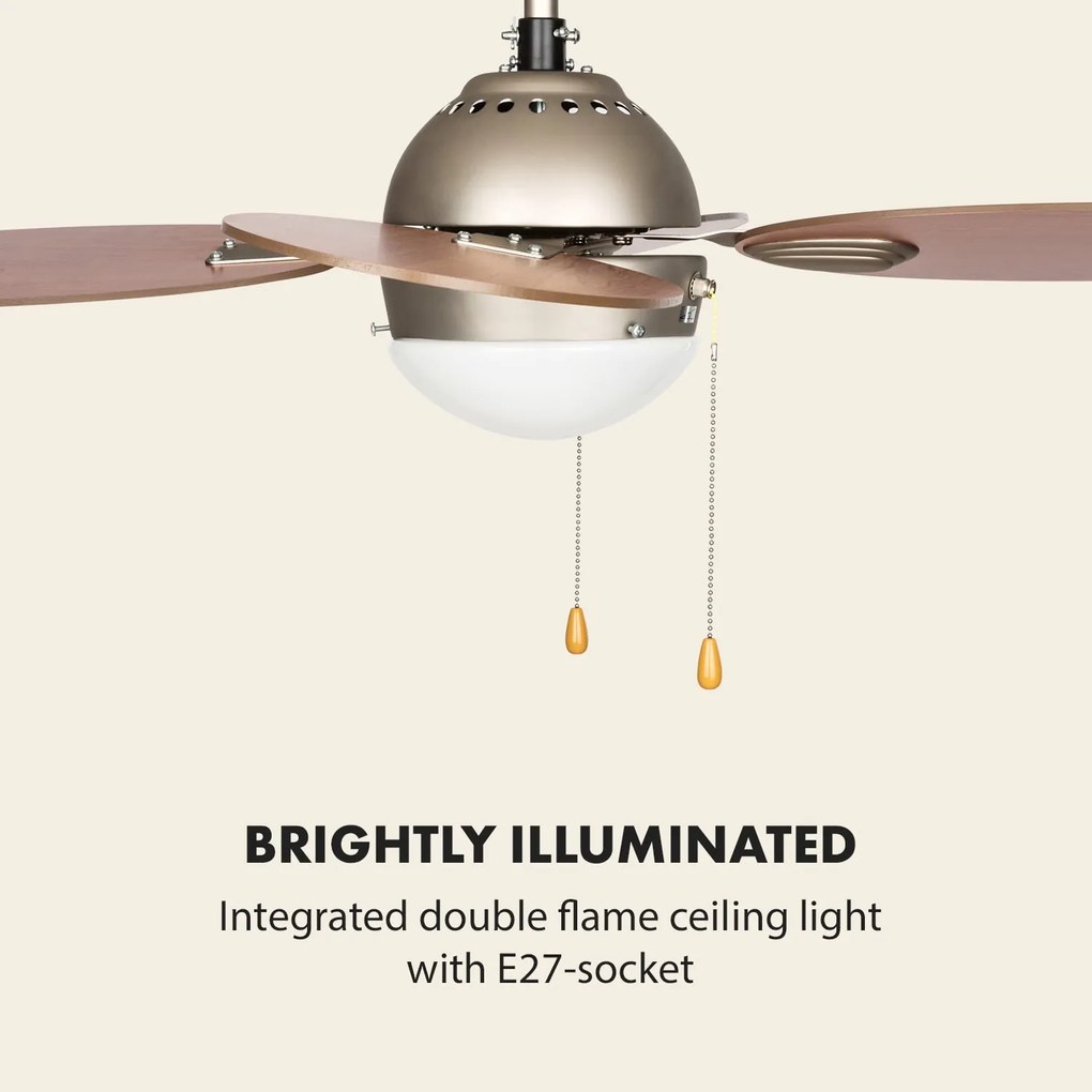 Valderama, cseresznyefa, mennyezeti ventilátor, 42", 60 W, mennyezeti lámpa, 2 x 43 W
