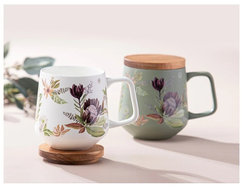 Zöld porcelán bögre 430 ml Leura – Ladelle