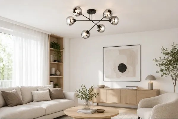 Brilagi - Plafonra szerelhető DIOR csillár 6xE27/60W/230V fekete/füstszürke
