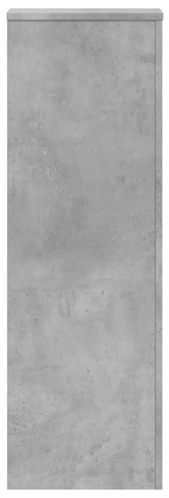 betonszürke szerelt fa növényállvány 33 x 33 x 100 cm