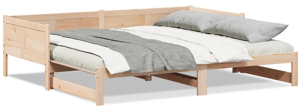 Kihúzható napágy 90x200 cm Tömör fából készült fenyő