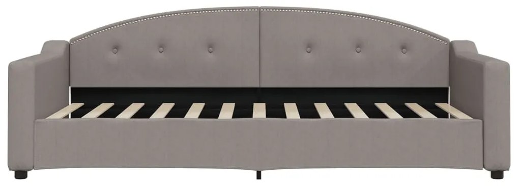 tópszínű kihúzható szövet heverő 90 x 200 cm