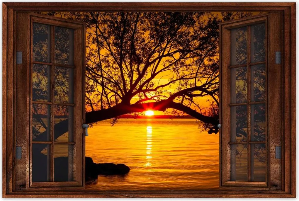 Poszterek 90x60 Tengerpart Fa Tenger