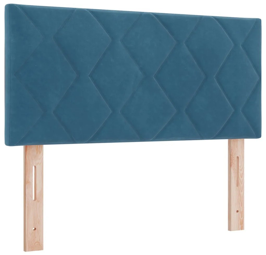 Fejtámla Gyémánt Blokk Design Sötét Kék 90 cm Bársony