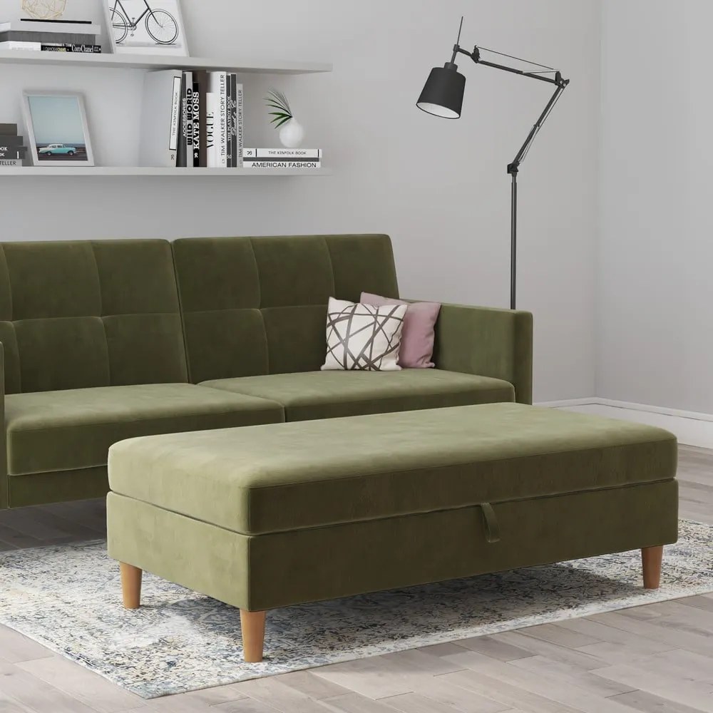 Zöld bársony lábtartó Lilly – Støraa