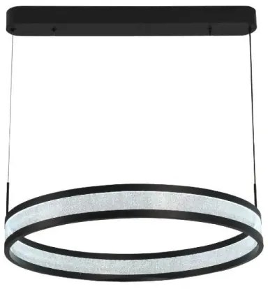 LED dimmelhető csillár zsinóron LED/45W/230V fekete + távirányítás