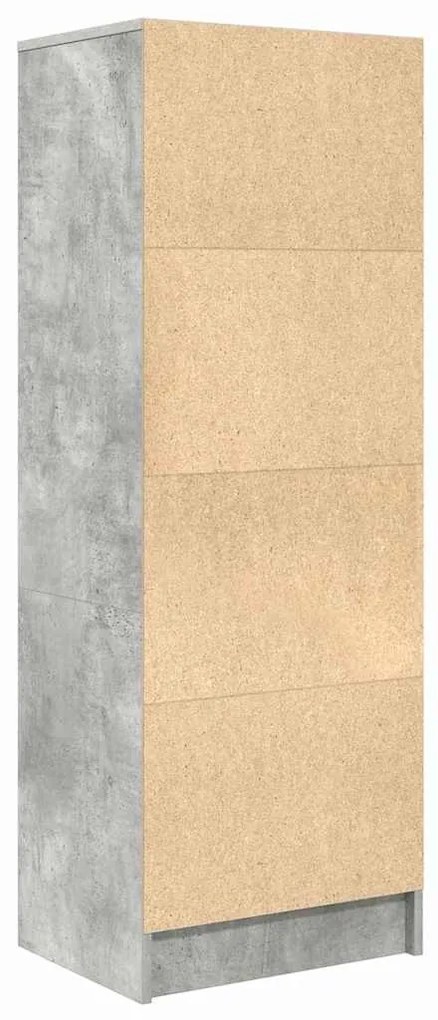 Magasfiú fiókkal Beton szürke 45.5 x 34 x 127 cm Faanyag