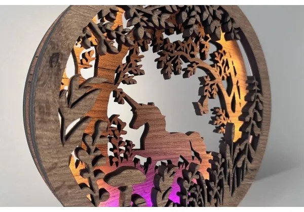 Li-Go 23568/DUB2 - LED fényerőszabályozható asztali dekoráció LED/12W/230V 20x22 cm tölgy