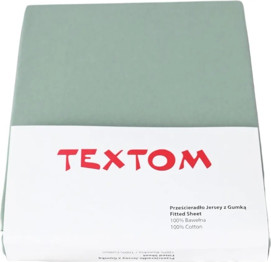 Gumis Lepedő 90x200 CM Pamut Zöld Magas Matracra Premium