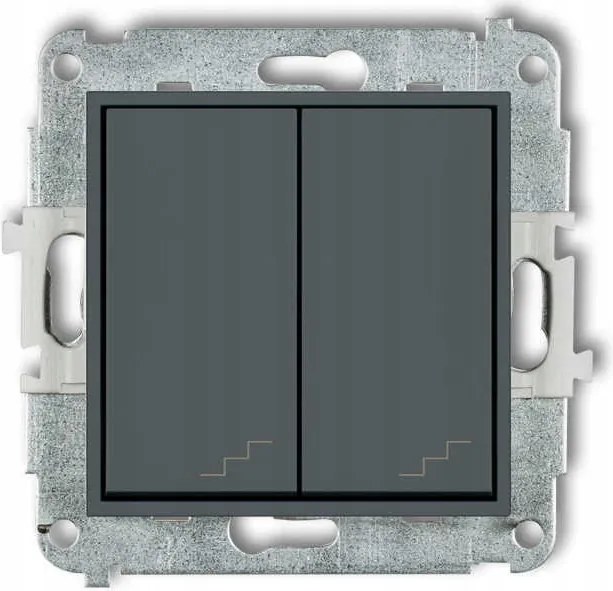 Dupla váltókapcsoló, grafit matt, 28MWP-33 Karlik Mini