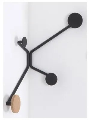 Hook fekete fali akasztó, sarokba - Gazzda