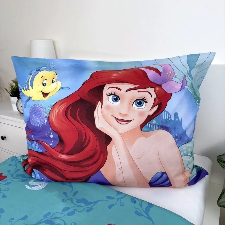 Disney Hercegnők, Ariel ágyneműhuzat 140×200cm, 70×90 cm