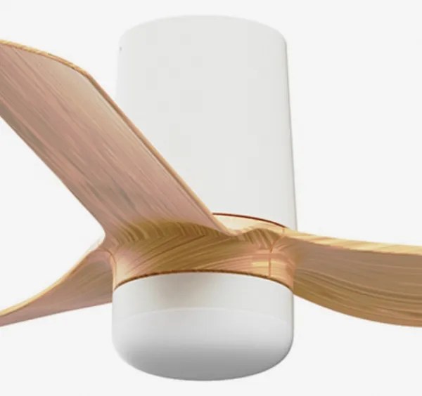 FARO 33833WT-1TW-LED Dimmelhető ventilátor MINIPUNTTUB S 10W/230V barna/fehér átm. 90 cm WT + távirányító