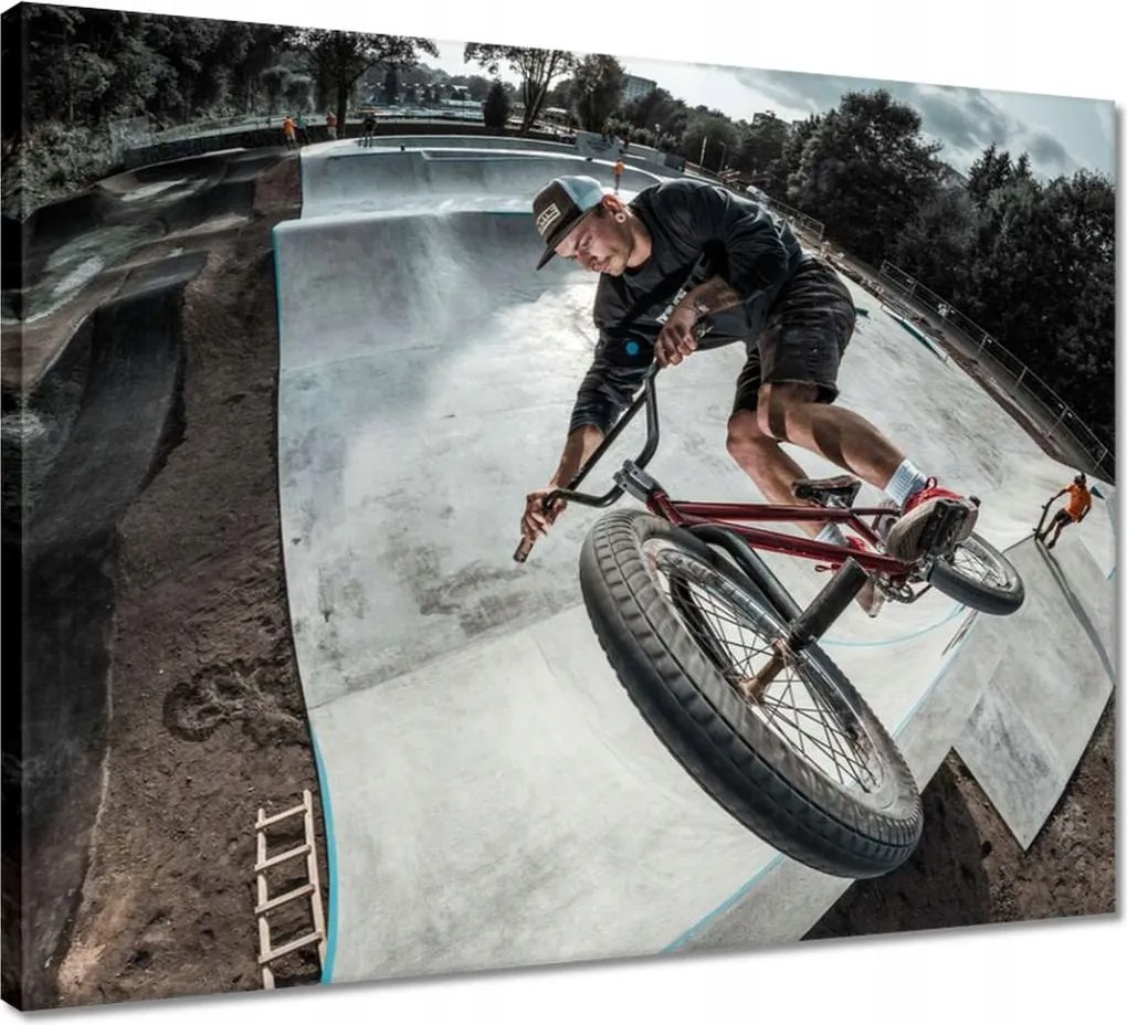 Vászonkép 50x40 Bmx Versenysport Ugrálókötél