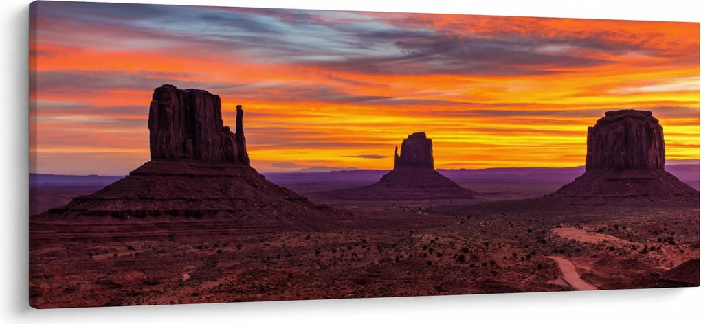 Kép - Emlékmű - völgy Arizonában (120x50 cm)