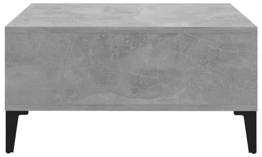 betonszürke szerelt fa dohányzóasztal 60 x 60 x 30 cm