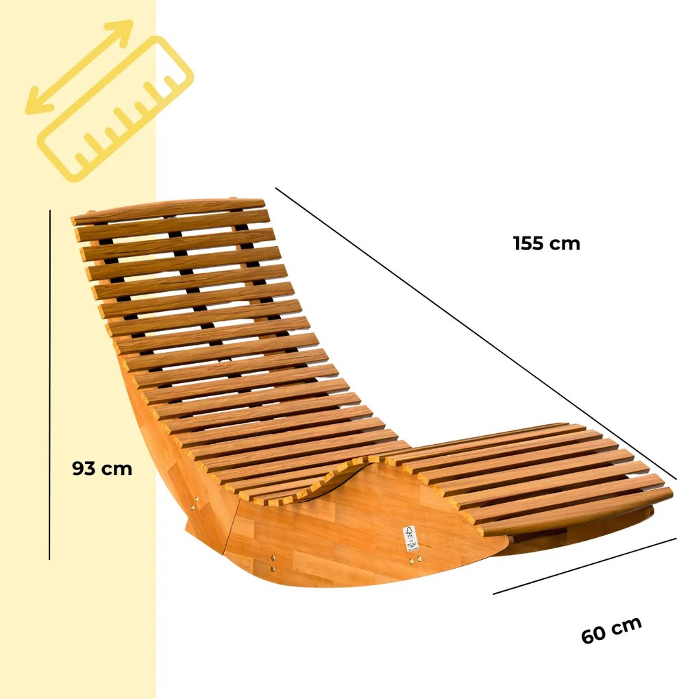 BALI függő nyugágy, 155x60x93cm, természetes barna Casaria