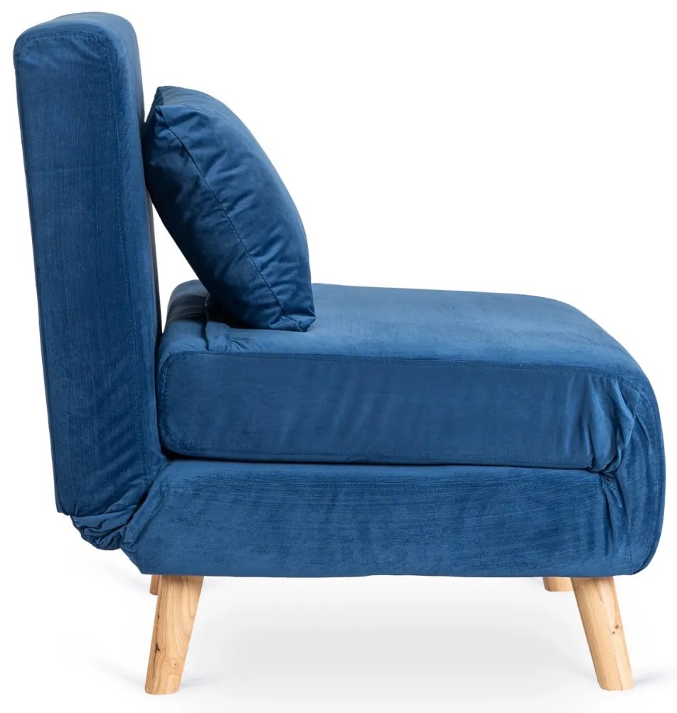 Ágyazható Fotel Sötétkék Színben. MARRY 75 cm.