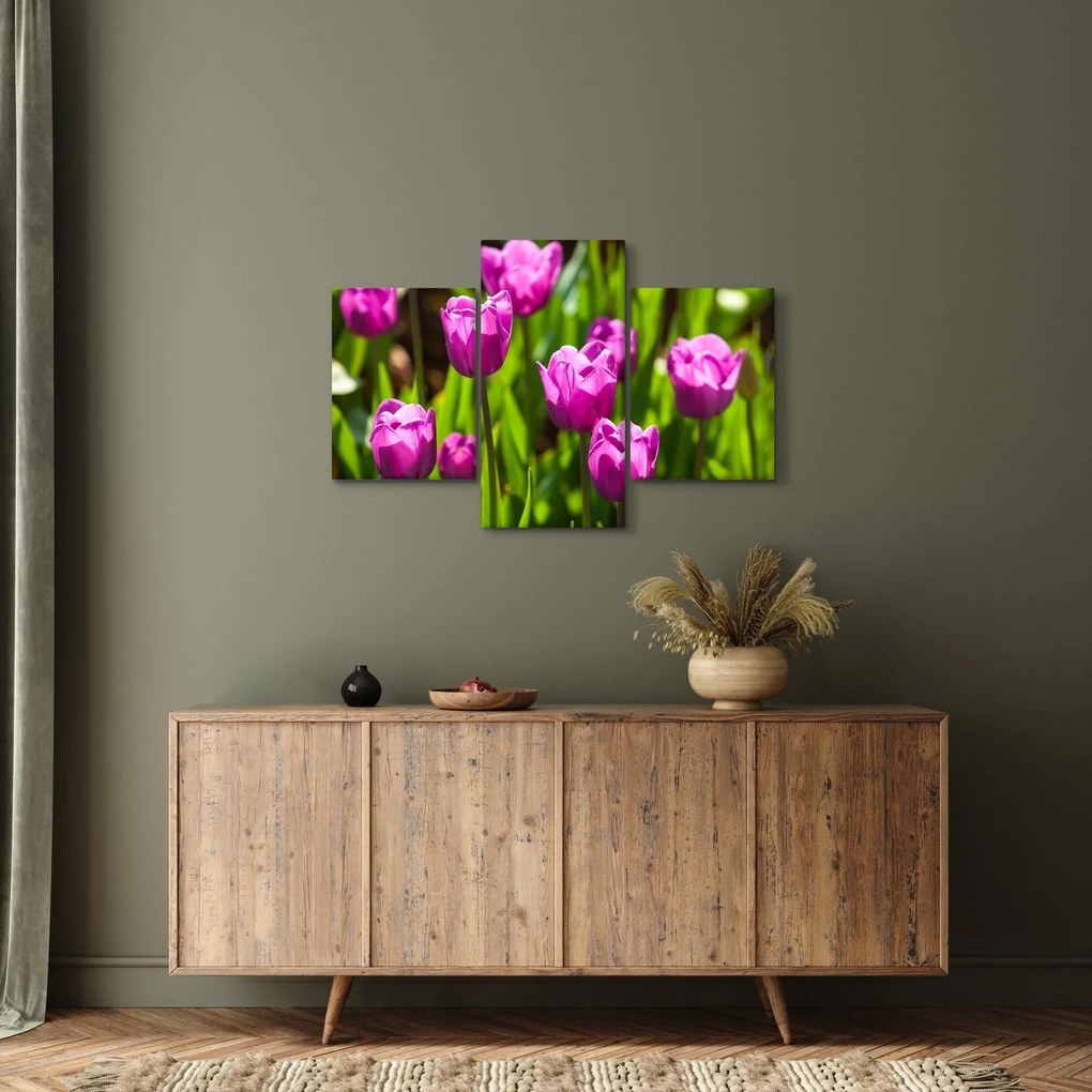Tulipánok a réten képe (90x60 cm)