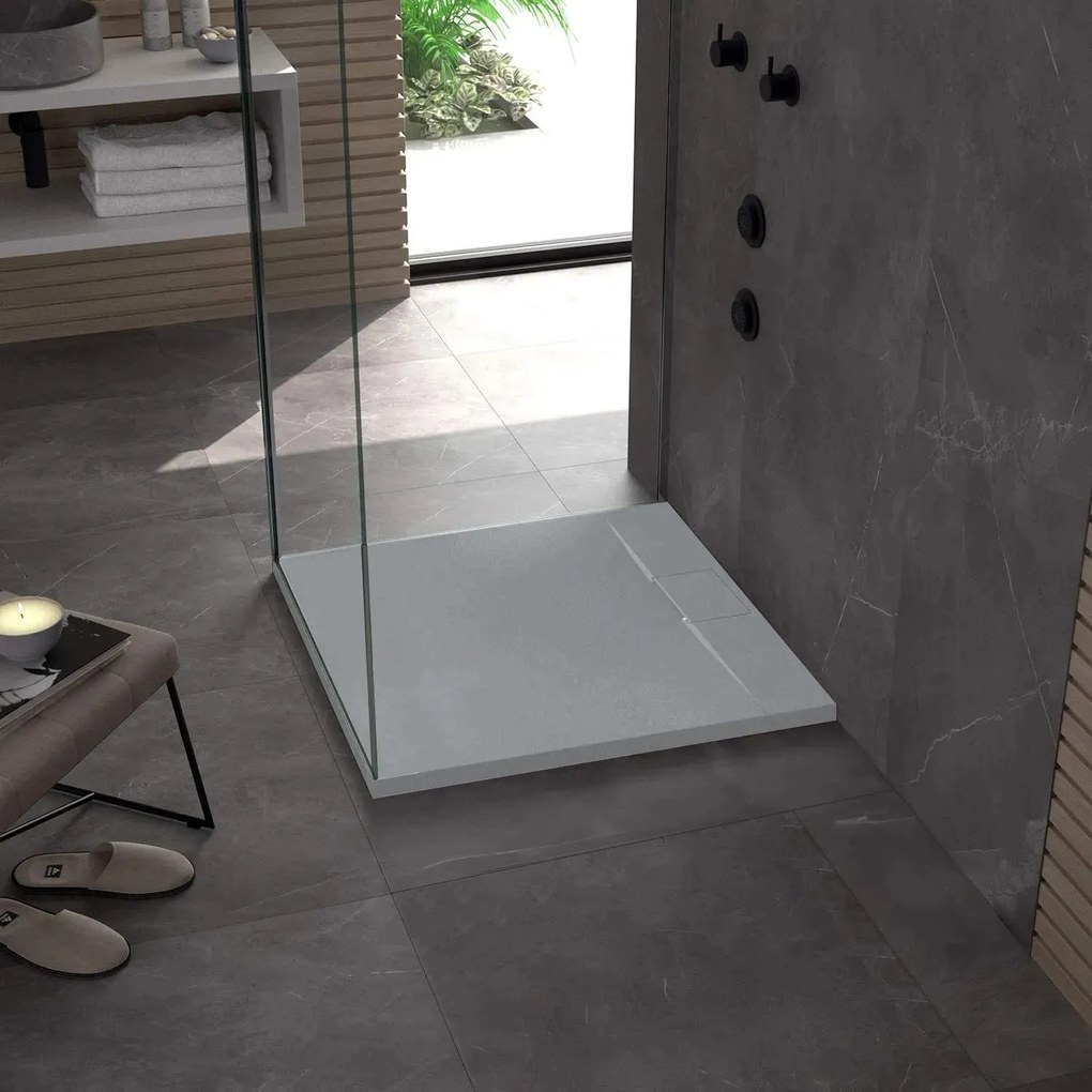 Zuhanytálca Bazalt Grey 90x90