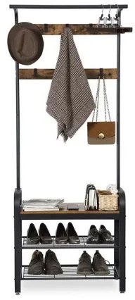 NAVOR álló kabátfogas barna/fekete