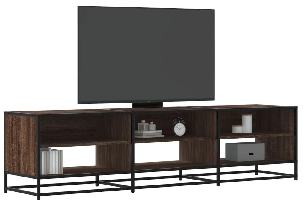 barna tölgy színű szerelt fa TV-szekrény 180 x 40 x 46 cm