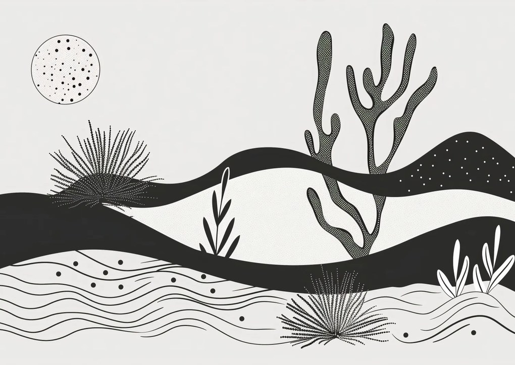 Poszter 84x59,5cm Kert az éjszakában