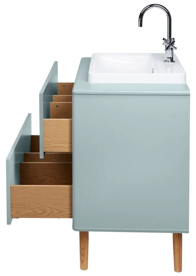 Color Bath világoszöld szekrény mosdókagylóval, csaptelep nélkül 80x62 cm - Tom Tailor for Tenzo