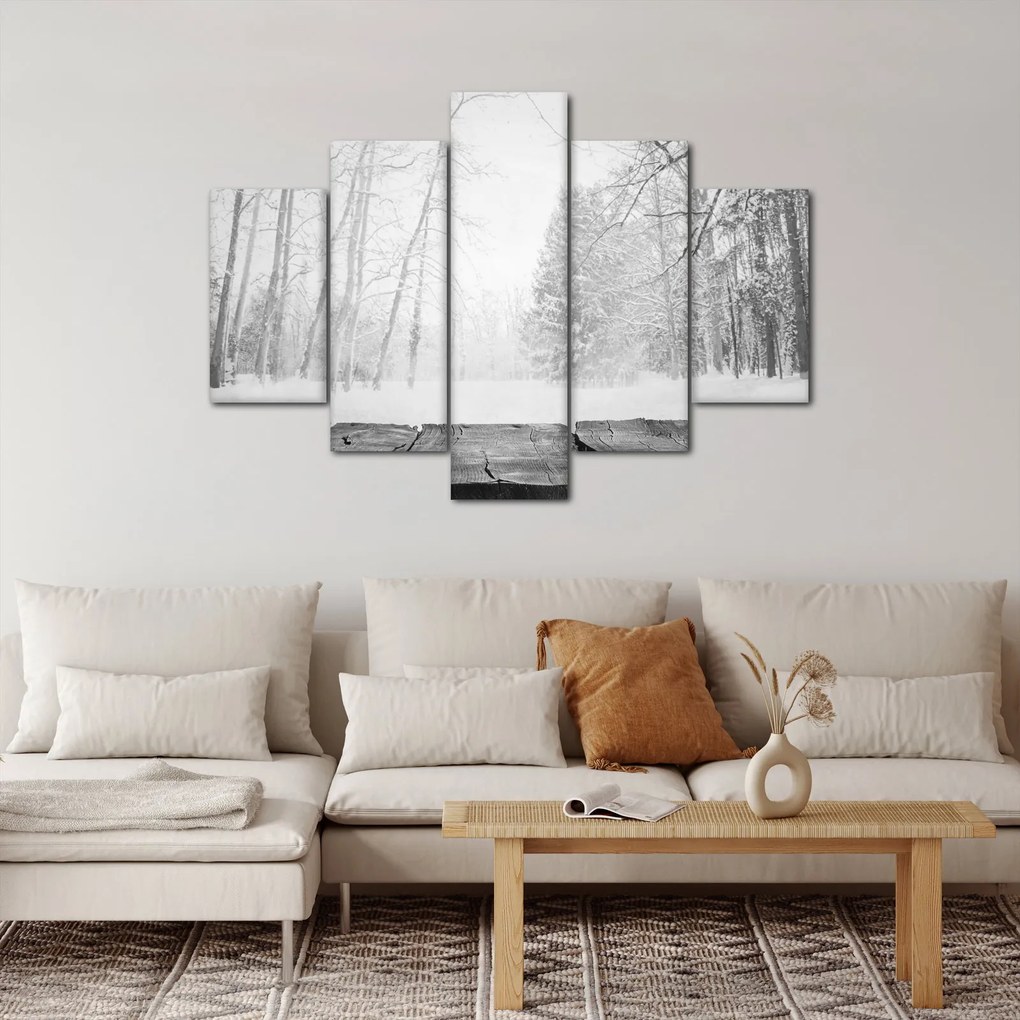 Kép - Fából készült móló télen (150x105 cm)