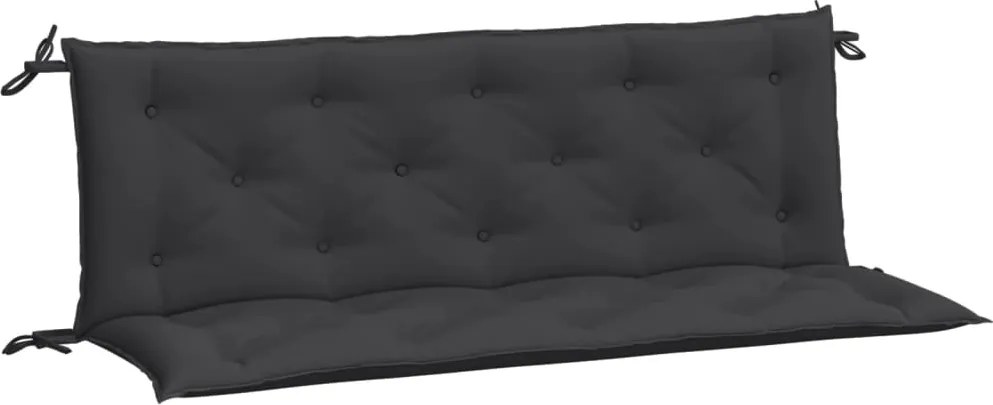 vidaXL 2 db fekete oxford szövet kerti padpárna 150 x 50 x 7 cm